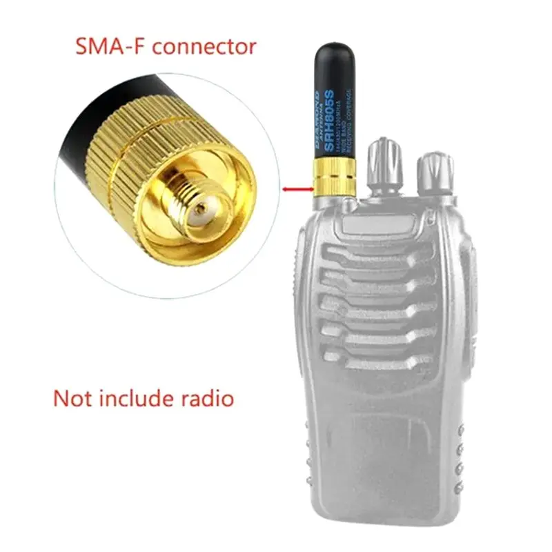 Y44A 3X Walkie Talkie Antenna SRH-805S Dual Band 5cm Thumb Antenna Multi-Functional Ultra Short Small Antenna