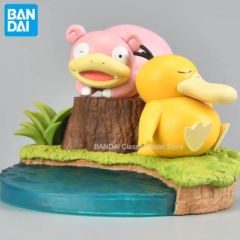 Genuine Official Original Bandai Banpresto Pokemon Psyduck Slowpoke Anime Genuine Collectible Boxed Model Dolls Toy Ornament