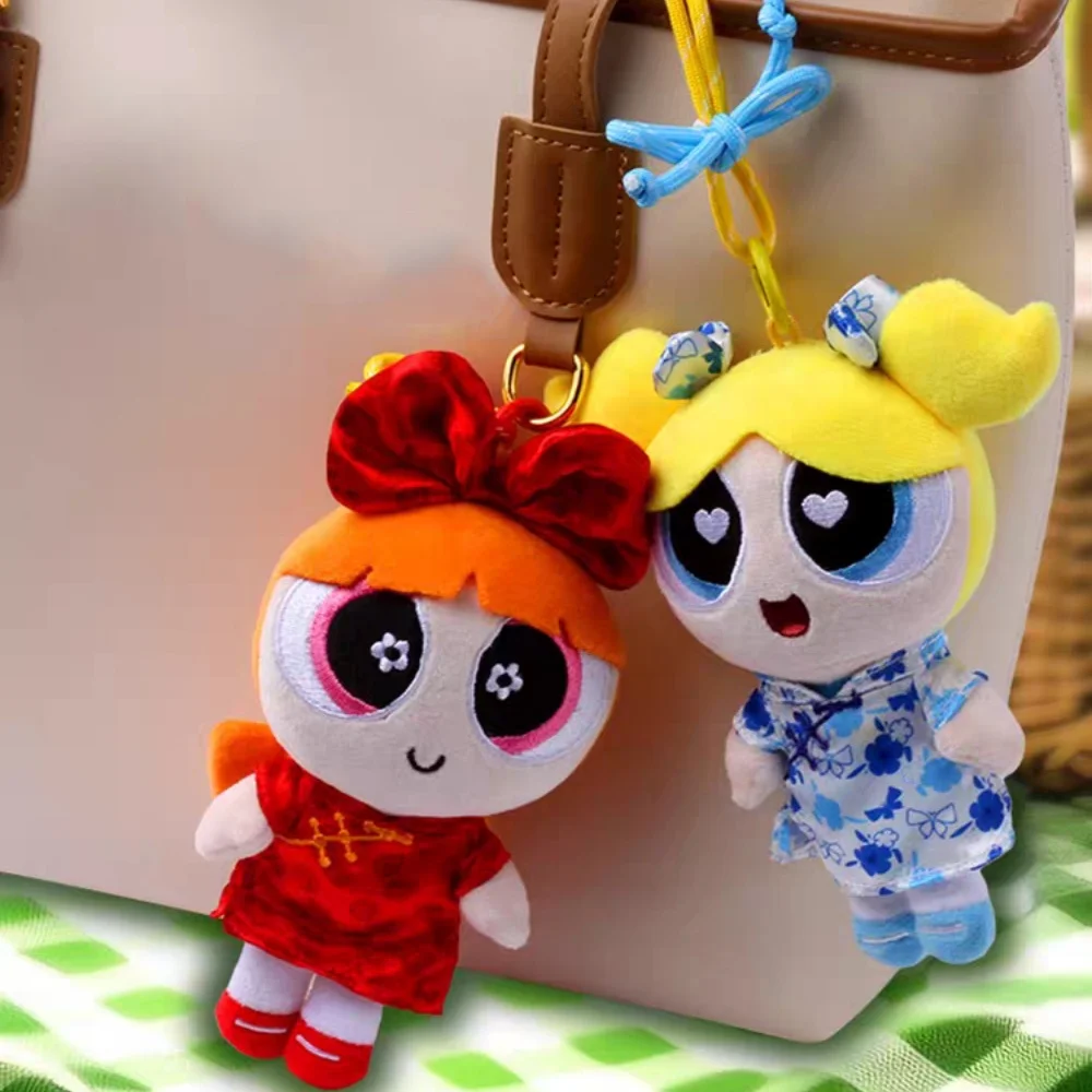 دمية القوة للفتيات على طراز شيونغسام من القطيفة على شكل زهر كاواي فقاعات على شكل فراشة كرتونية كيرينغ دمى ظهره زينة هدايا