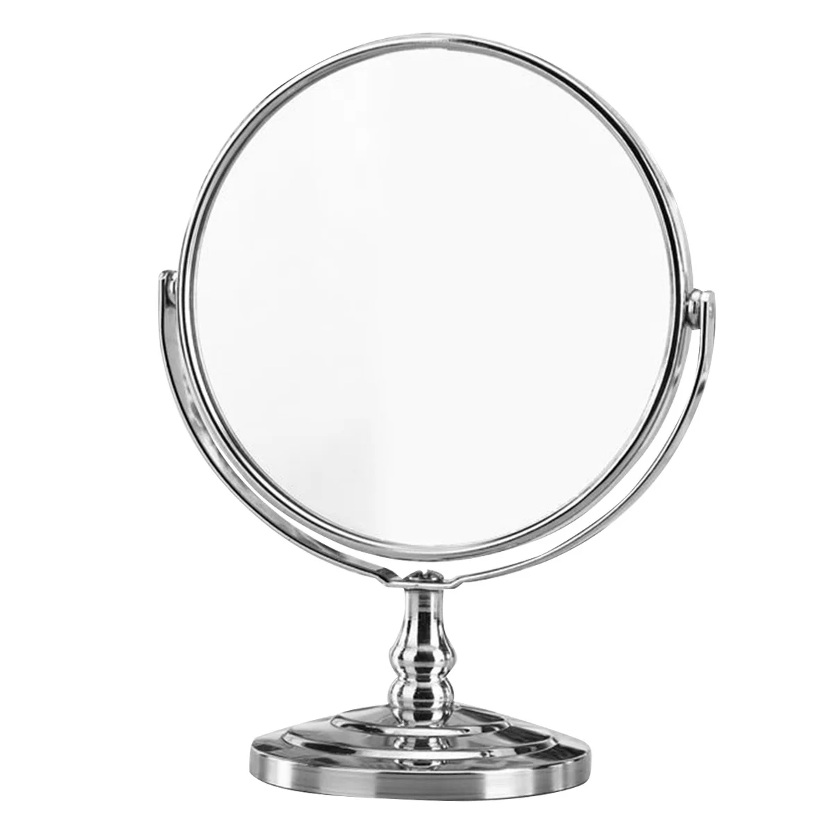 

Rotating Stand Up Mirror Exquisite Design Scratch Resistant Metal Glass Perfect Tabletop Bathroom Bedroom Makeup Mirror