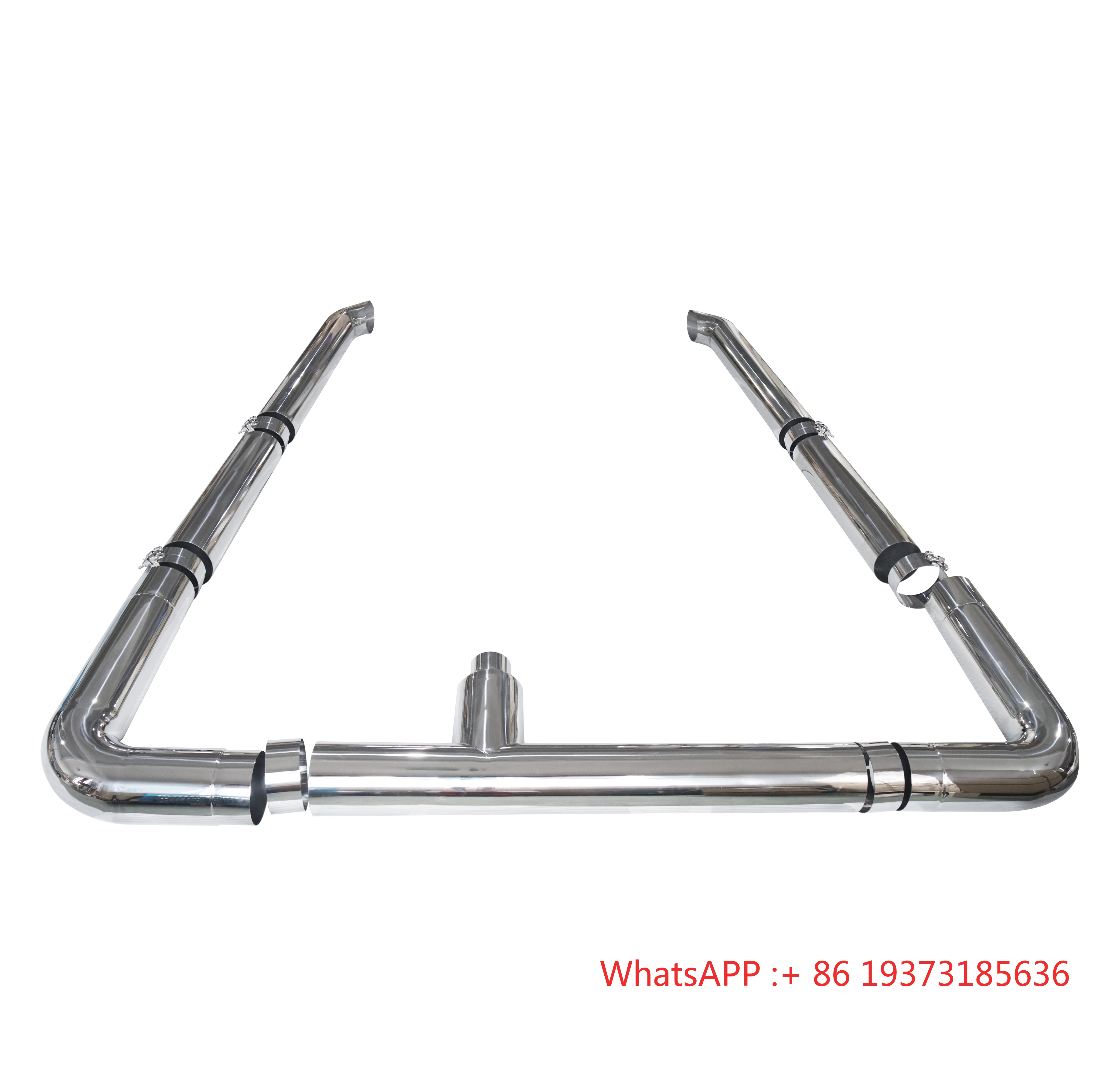 تخصيص 6X153 بوصة ارتفاع 45 درجة بدوره خارج العادم المكدس الأنابيب أطقم كاملة العادم كيت #2