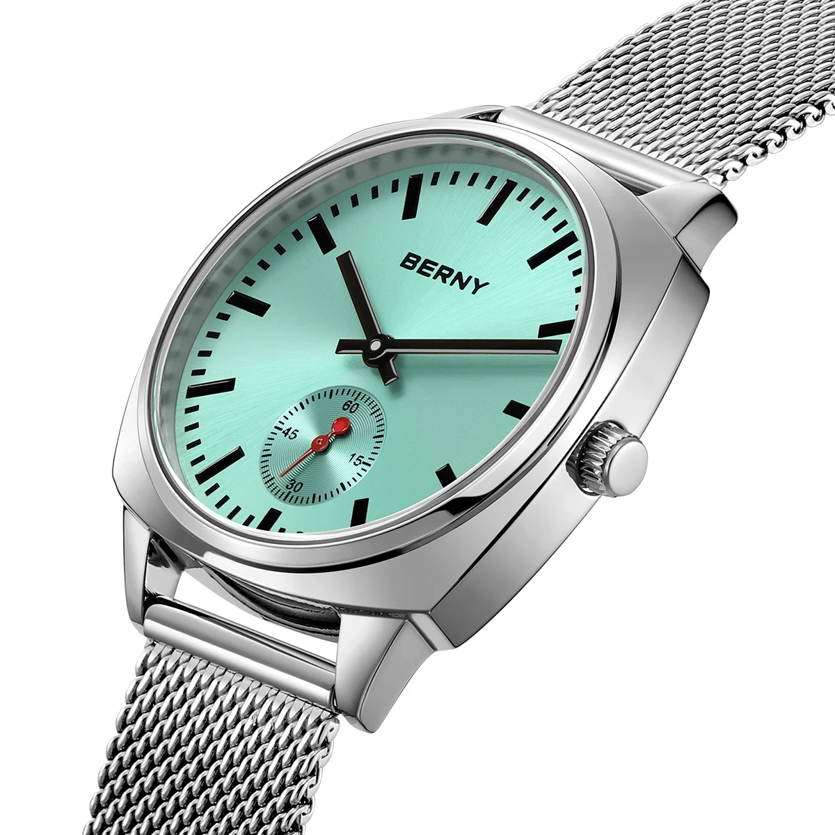 BERNY Railway Watch for women Simple Dial Wristwatch Quartz Ladies Watch Casual Versatile Waterproof Leisure Watch for Women