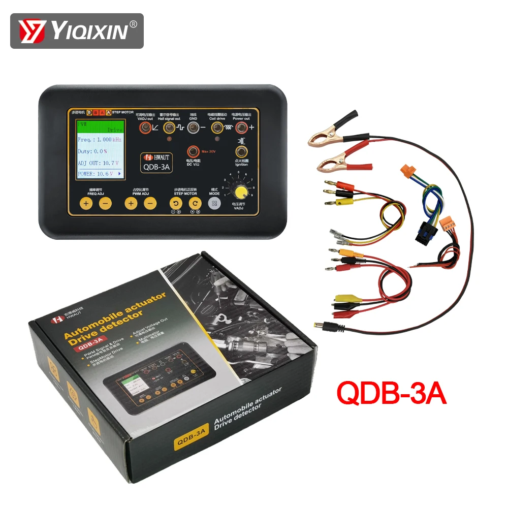 

QDB-3A 2A Auto Spark Ignition Coil Tester Actuator Fault Detector Driver PWM Generator Idle Stepper Motor Instrument Diagnostic