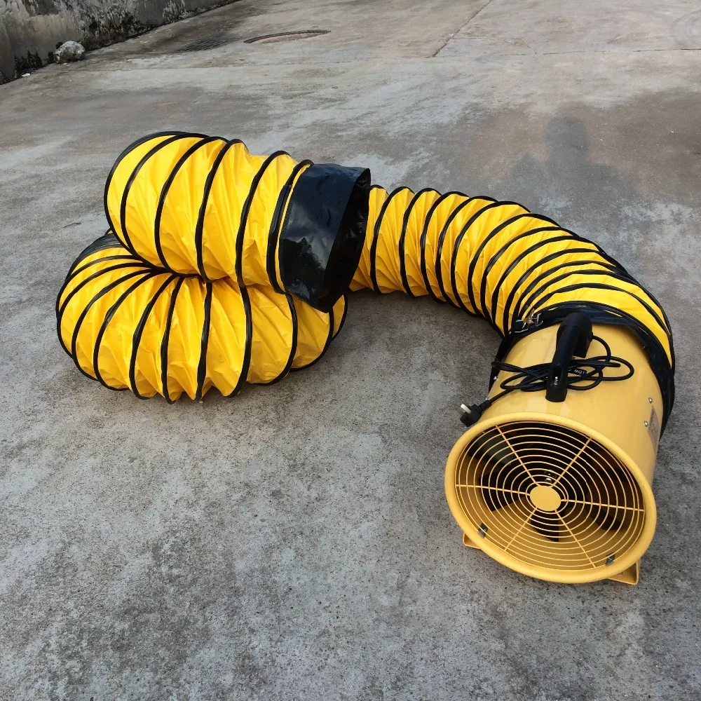 8‑24 Inch Industrial Portable Air Extractor Fan Blower With 5m Duct Hose for Site Ventilation Ventilators Preparation