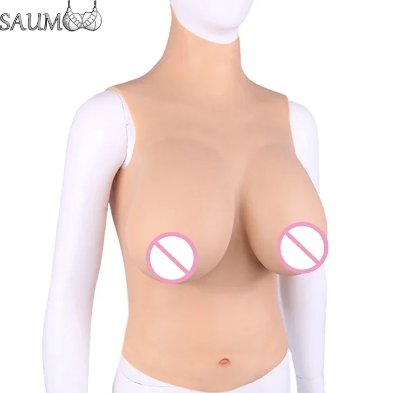 

Cotton Breast Forms Half Body Fake Boobs G Cup Artificial Chest Crossdresser Transvestite Cosplay Drag Queen Belly Button Nipple