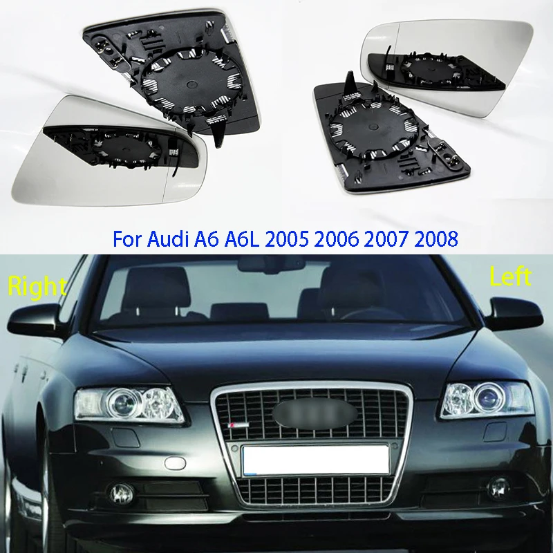 

For Audi A6 A6L 2005 2006 2007 2008 OEM Replacement Direct Fit Heated Side Mirror Glass Auto parts NEW 1pcs