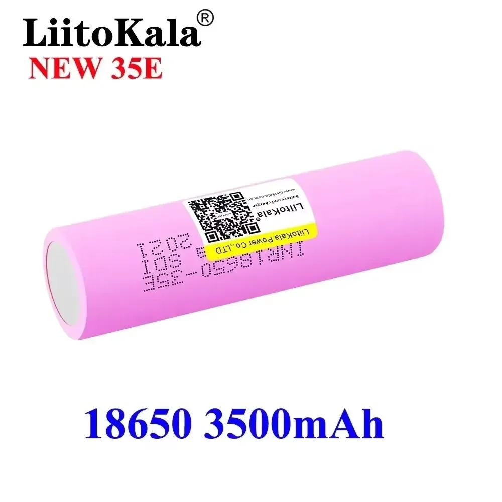 Veitokala % Original INR18650-35E 3.7V 3500mAh Max 13A Décharge Puissance Batterie Pour Batteries De Lampe De Poche