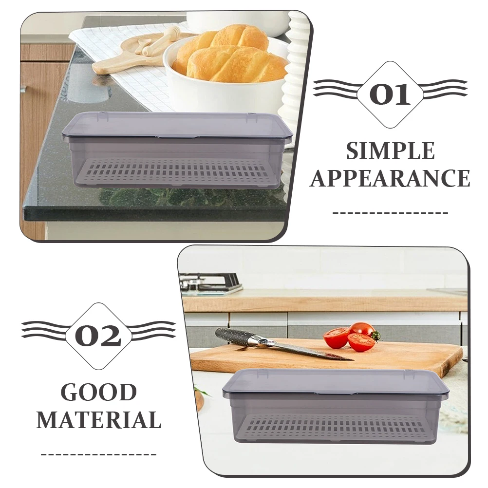

2pcs Cutlery Storage Organizer Pp Material Tableware Rack Draining Lid Utensil Holder Kitchen Tray Drying Container For Forks