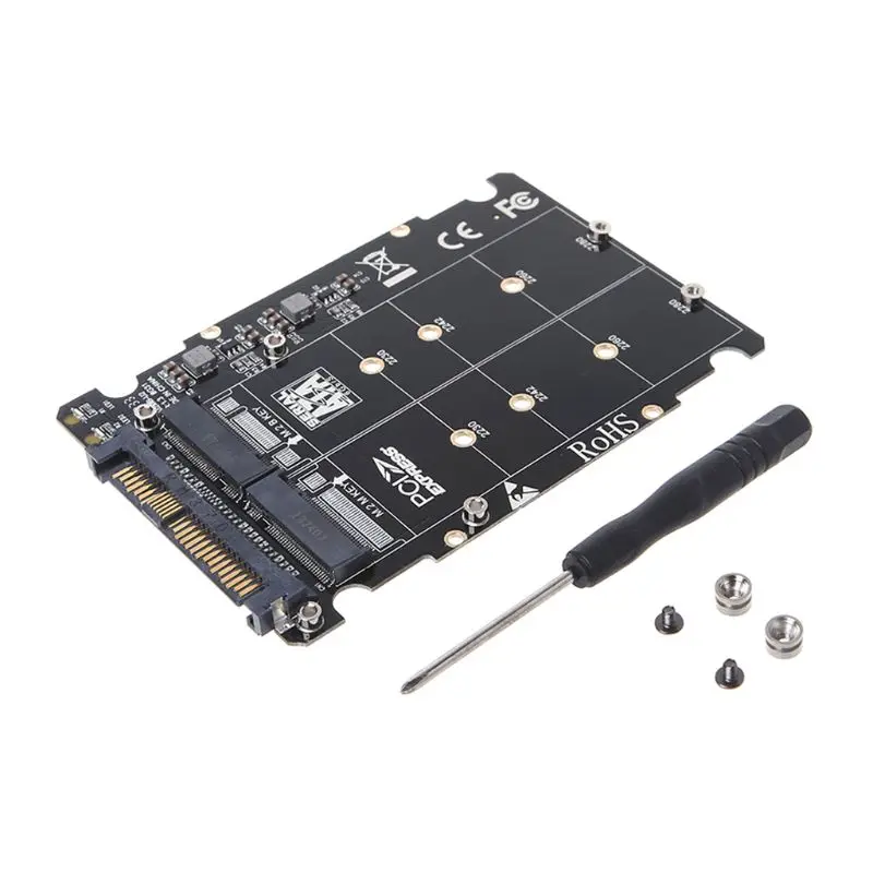 

2022 New M.2 SSD to U.2 Adapter 2 in 1 M.2 NVMe Key B/M SSD to PCI-e U.2 SFF-8639 Adapter PCIe M2 Converter Desktop Computer