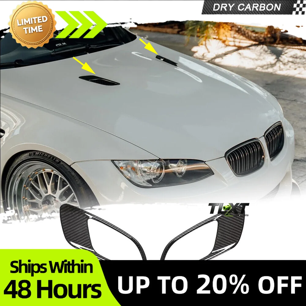 Prepreg Dry Carbon Front Hood Fender Vents Trim for BMW 3 Series E90 E92 E93 M3 2009-2013 Front Hood Vents Air Dust Cover