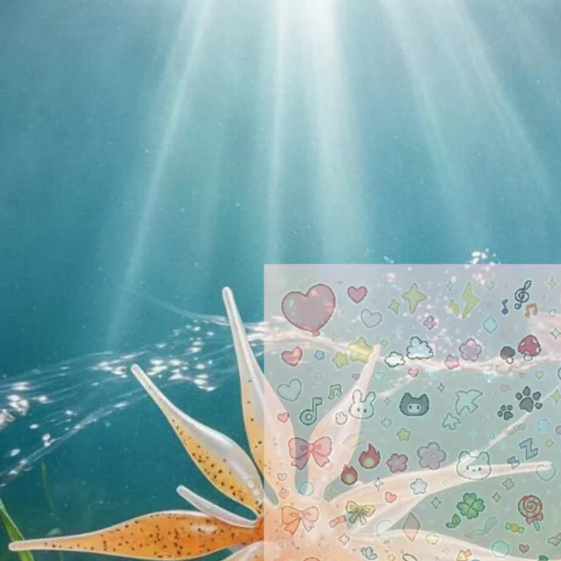 Dual-color Soft Lure Sea Urchin Soft School‑of‑Fish Lure Multi‑Tentacle Rig Fish Type Bass Pike Predatory Fish Bait