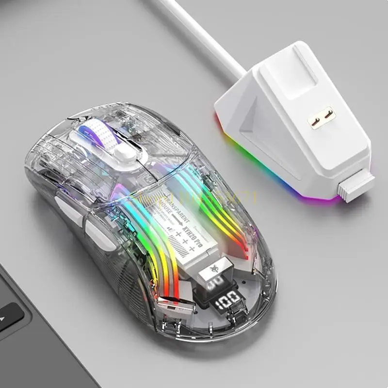 

Шнуровая игровая мышь бестселлера с прозрачной, 3 режимами 2.4G/Bluetooth-совместимой мыши