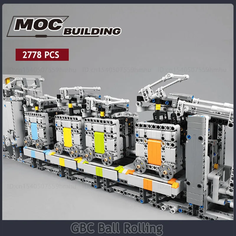 GBC Ball Rolling Machine 14 MOC Building Blocks Motor Set DIY Assembly Technology Bricks Collection Display Toys Xmas Gifts