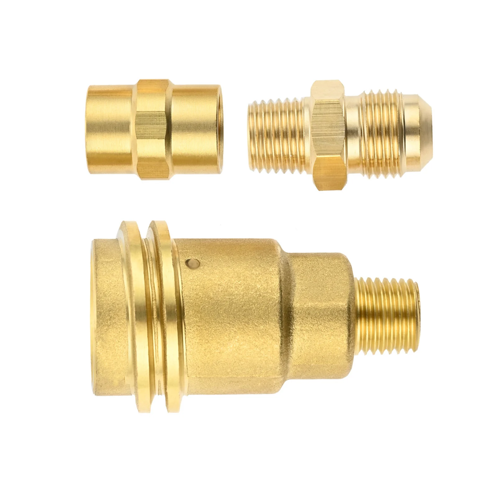 1Set QCC1 Nut Propane Gas Fitting Adapter with 1/4