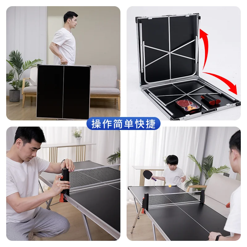 

Indoor Portable Movable Stable Table Tennis Table Outdoor Foldable Table Tennis with Universal Wheel