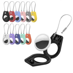 Compatible With Apple AirTag Secure Holder With Wire Cable Air Tag Lock Case Keychain Key Key Chain Luggage Tag For Keys