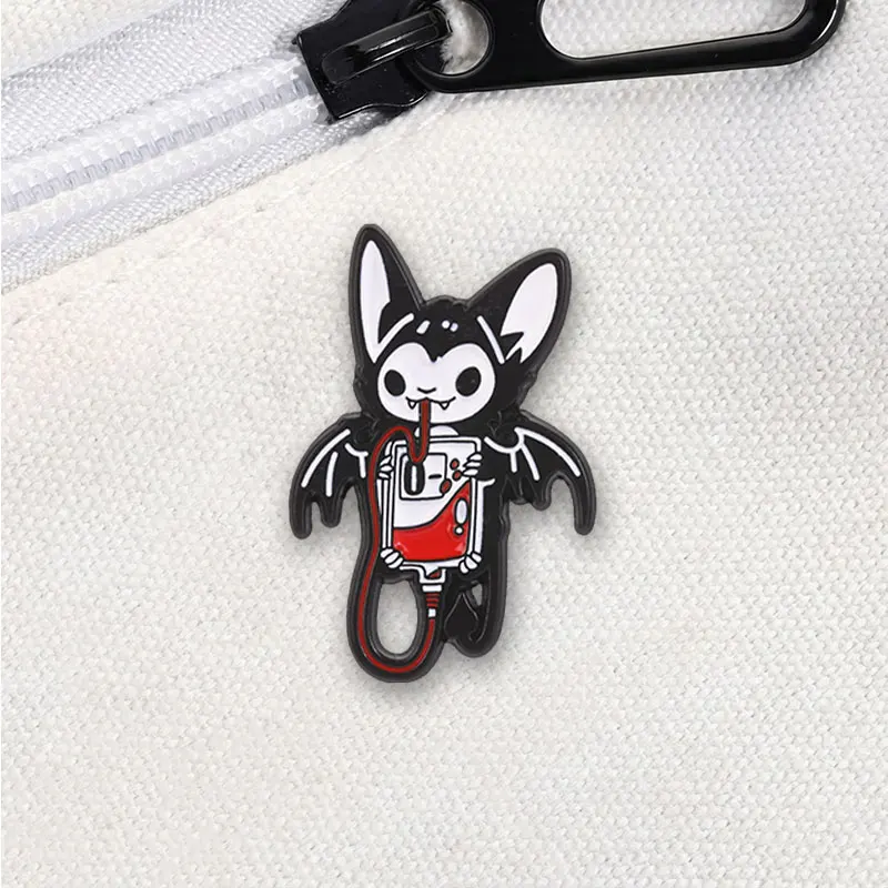Gothic Vampire Enamel Badge Creepy Cute Gaming Console Spooky Pet Pin Alloy Brooch Lapel Backpack Jewelry Gift For Friend 3