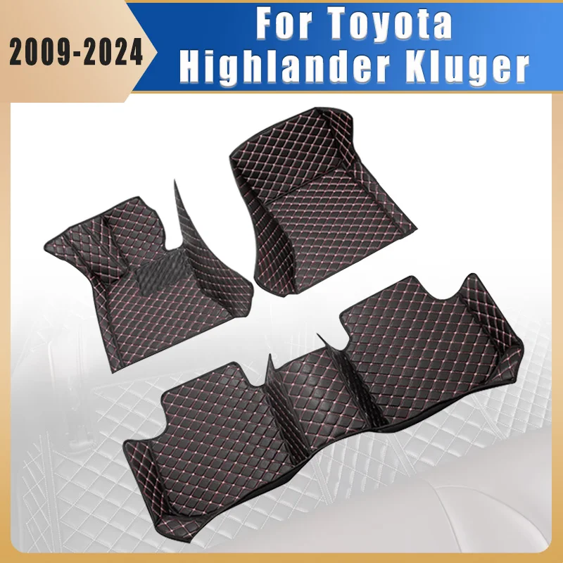 Car Floor Mats For Toyota Highlander Kluger 2024 2023 2022 2021 2020 2019 2018 2017 2016 2015 2014 To 2009 Interior Accessories