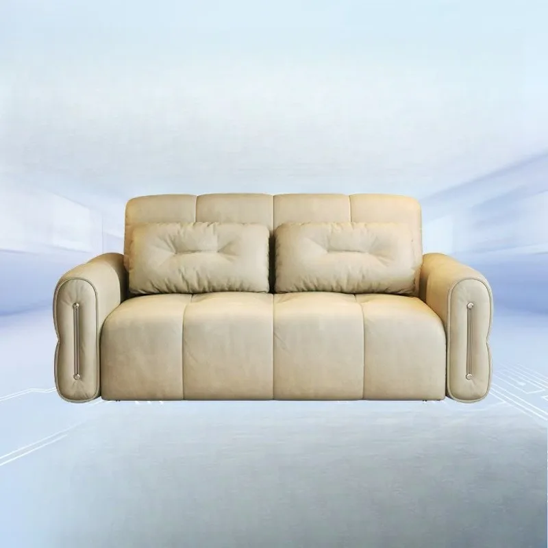 Factory Direct 2026 Electric remote control sofa bed Multifunctional folding bedroom Living room Integrated telescopic dual-purp
