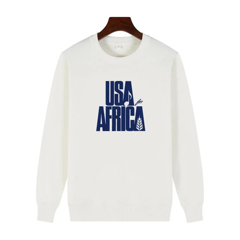 We Are the World Anniversary USA for Africa United Artists graphic sweatshirts fleece thick sweater hoodie Men\'s sportswear