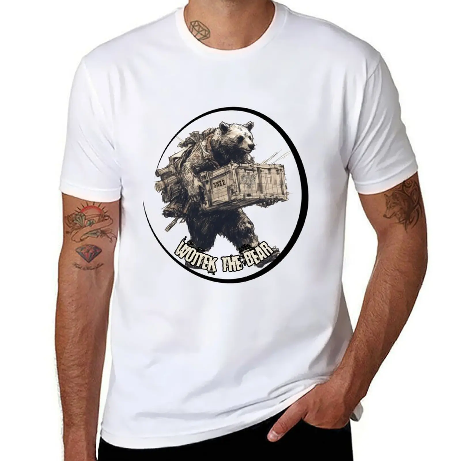 

Wojtek the Bear T-Shirt man t shirts cotton t shirt man luxury T-Shirt