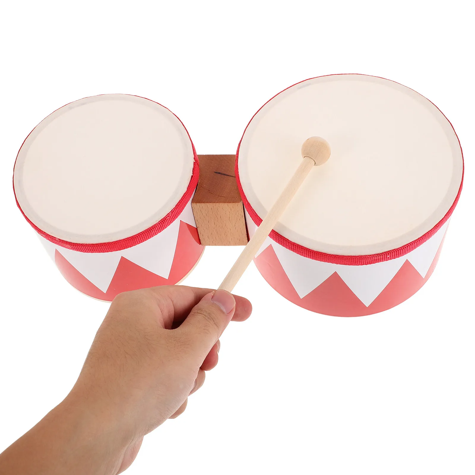 1Set Drum Connected Percussion Instrument Hand Floor Drum for Beginners Music Development Rhythm Bongos for