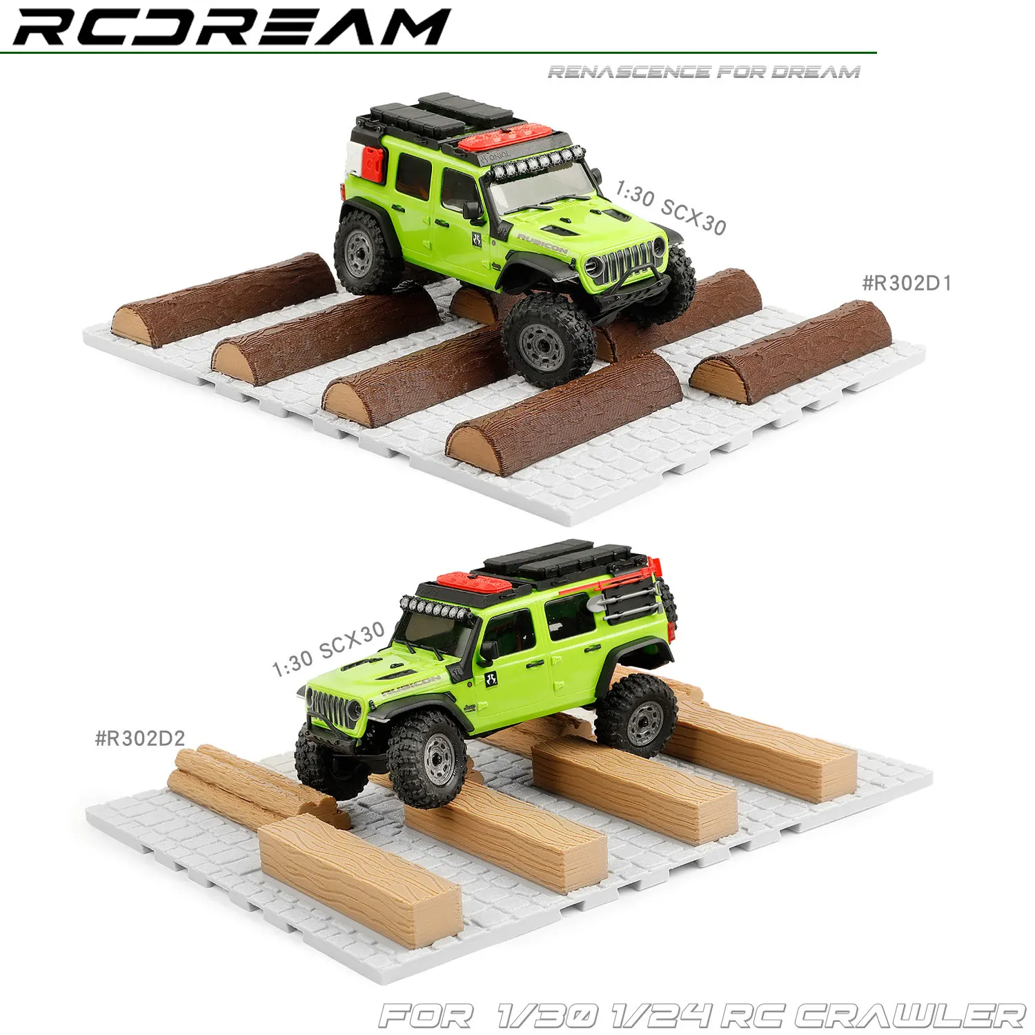 Simulated Wooden Pile Roadblocks Off-road Wooden Obstacles Desktop Track Decorations for 1/18 1/30 1/24 RC Crawler Car Traxx/as