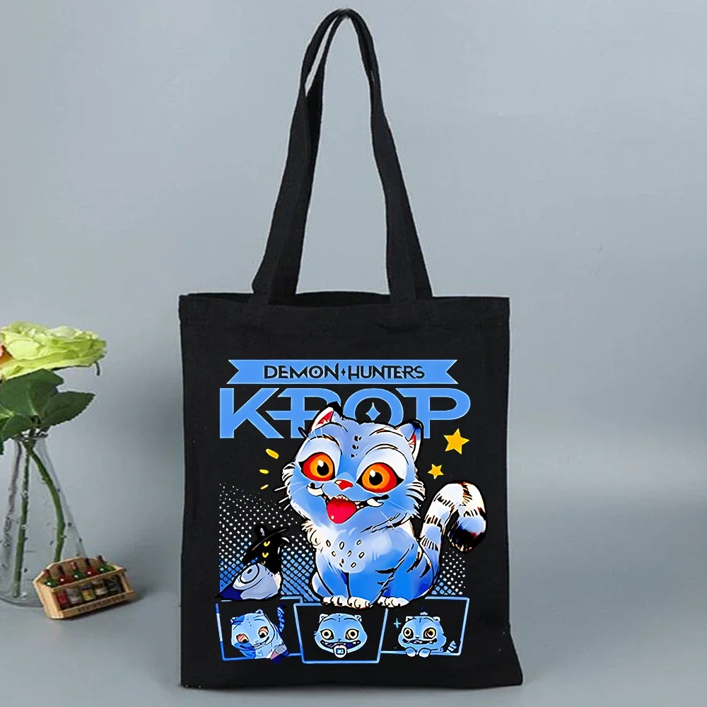 

Hot K-pop Anime Kpop Demon Hunter Cute Tiger Canvas Bag Shopping Tote Bag Shopper Bag for Fans Gift Canvas Bag