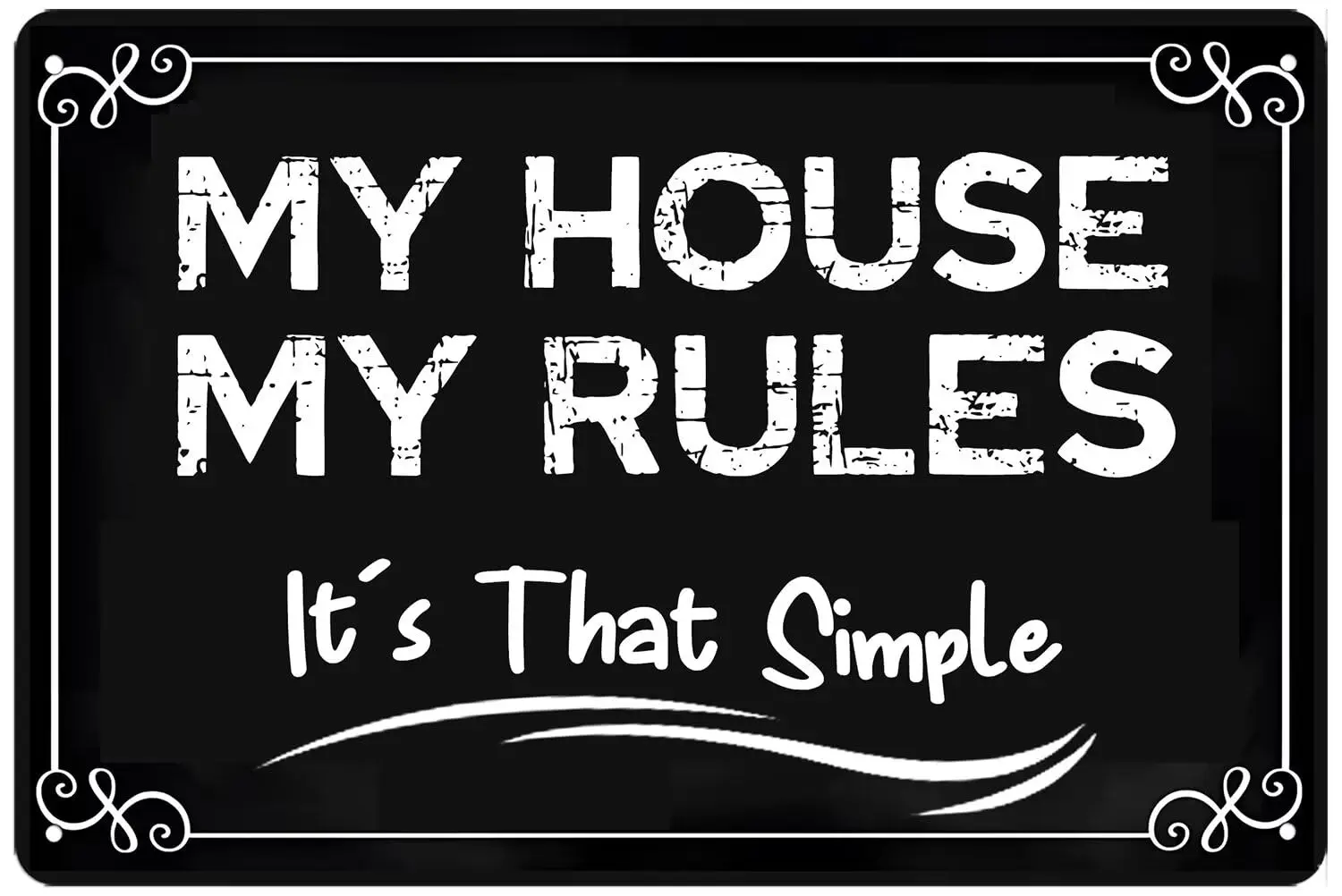 Мой дом мои правила это простое Оловянное металлическое Украшение стен Правила Дома металлический знак настенный знак для гаража мужская пещера Backya