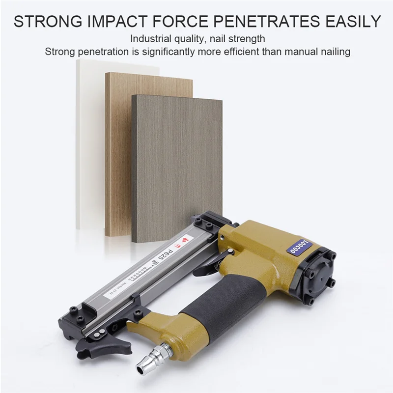 

ABGH-Пневматический гвоздезабивной станок Инструмент для установки плинтуса P625 Воздушный гвоздезабивной станок 23Ga Маленький фиксирующий пистолет для гвоздей для мебели Деревянная доска