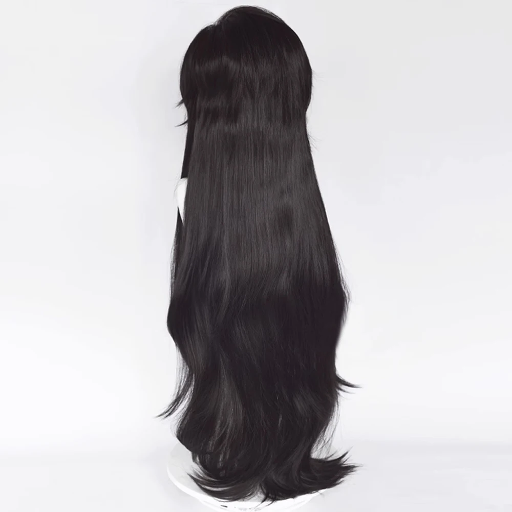 Peluca de cabello sintético para fiesta, pelo largo y liso de Cosplay de Anime negro, RANYU Tian Guan Ci Fu Hu Hua Cheng Xie Lian