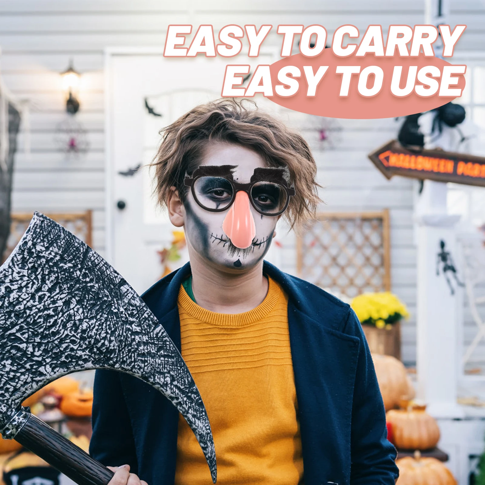 8pcs Funny With Mustache Nose Party Props For Adults Creative Eye Glasses Costume Accessory Fun Glasses For Birthday Parties