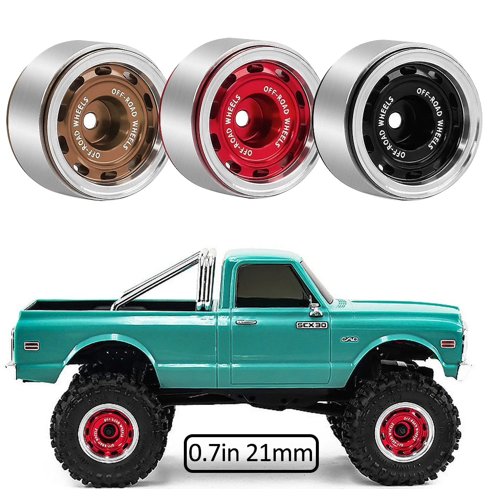 0.7inch Wheel Hub With Negative Offset For 1/30 Axial Scx30 Bronco Wrangler K10 1/32 Redcat Ascent-32 Metal Hub