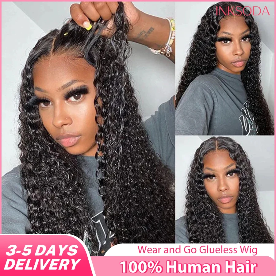 

30, 40 дюймов, глубокая волна, бесклеевой парик, человеческие волосы 4x4, 5x5, вьющийся парик с бесклеевой застежкой, бразильские HD кружевные фронтальные парики из человеческих волос