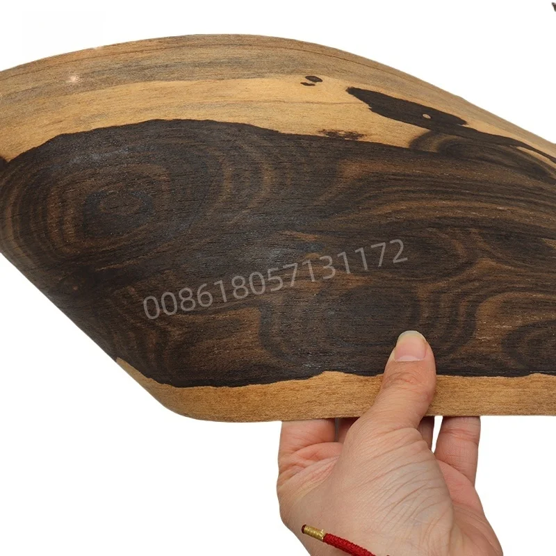 Custom Natural Black Persimmon Veneer with Spiderweb Figure,1pc, 0.5mm thick, for Luxury Watch Boxes,Audio Equipment, Turntable