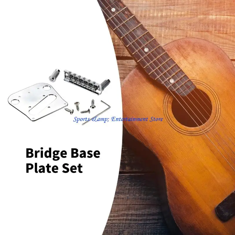 G7NF 6 Saddles Bridge and Stabilizer Plate Guitar Bridge Upgrade Set For B5 And B50