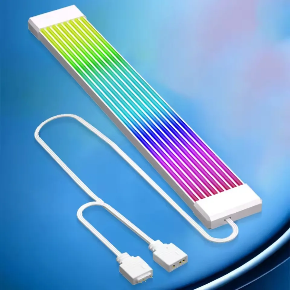 ICE Whale Гибкая светодиодная лента RGB ARGB, крышка платы для блока питания компьютера ATX 24PIN GPU, кабели и чехол для видеокарты
