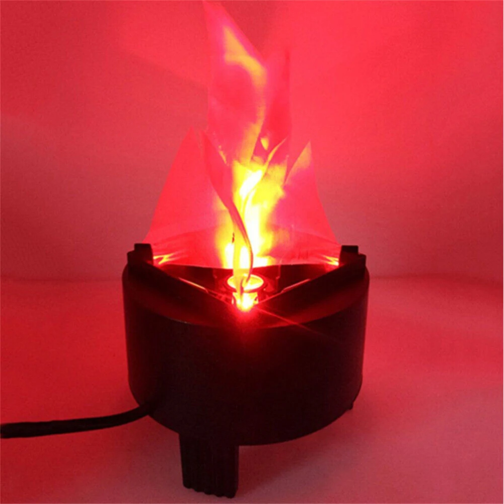 3D Fake Flame Lamp 110V/220V Electric Campfire Artificial Flickering Flame Table Lamp For Halloween Christmas Party