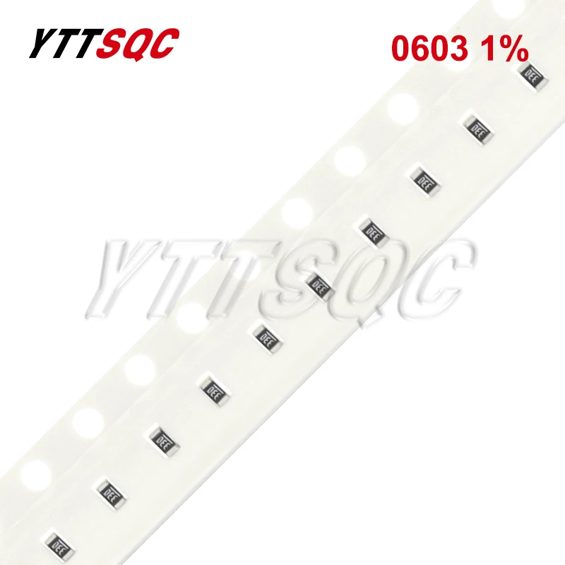 100 buah 0603 1% SMD resistor 1/10W 12.4 16.9 21 22.1 24.9 28 30.1 34 40.2 49.9 60.4 105 140 210 249 280 340 ohm