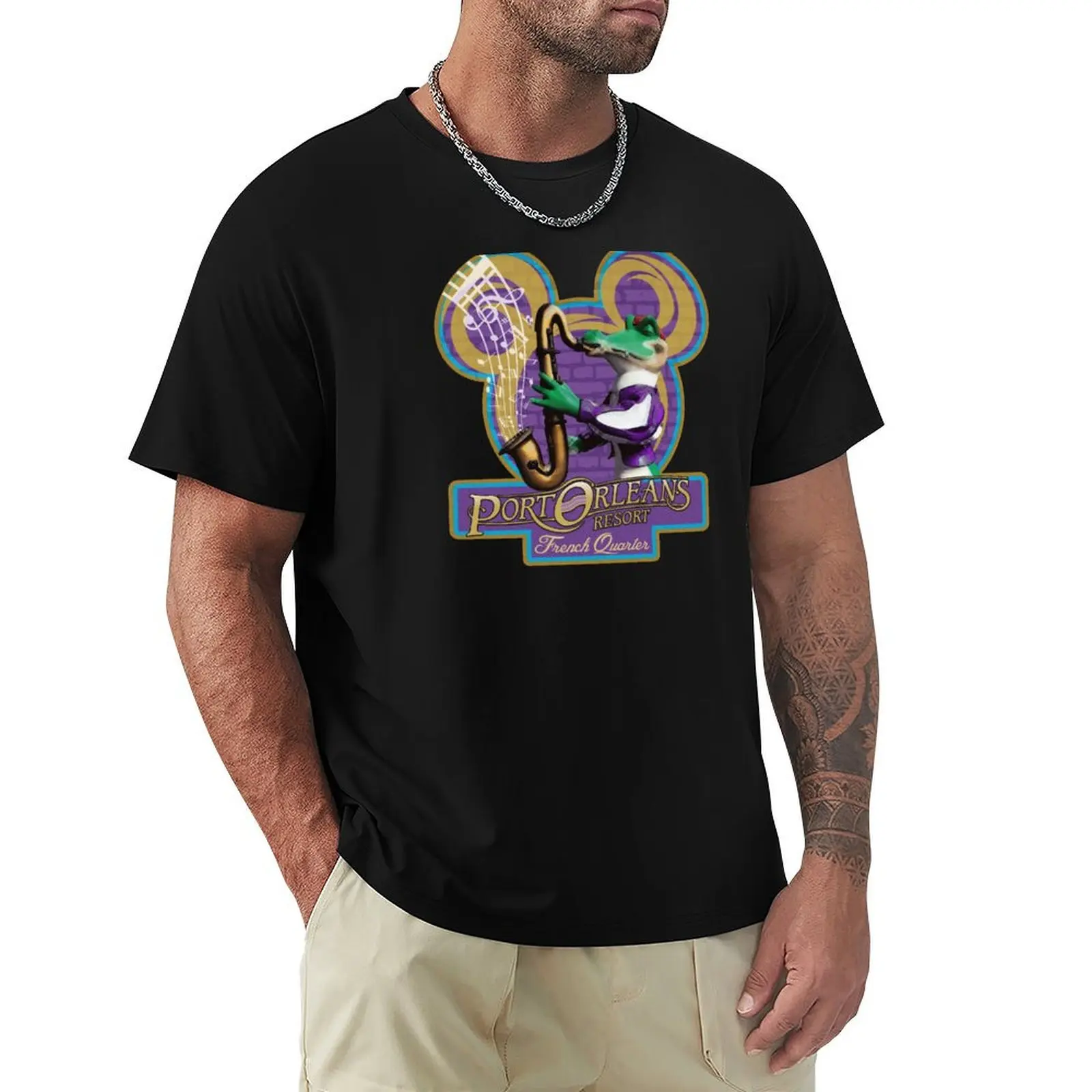 The Magical Port Orleans French Quarter T-Shirt Work Outdoor T-Shirt for Men