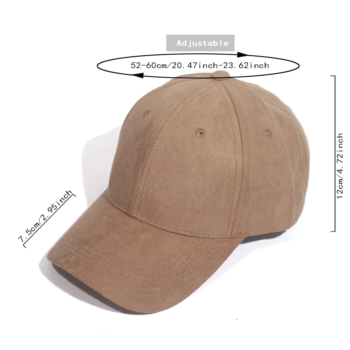 Solide Wildleder Baseball Caps Männer Frauen Snapback Cap Günstige Hohe Qualität Solide Hüte Gelb Grün Khaki Hut – Detail 2