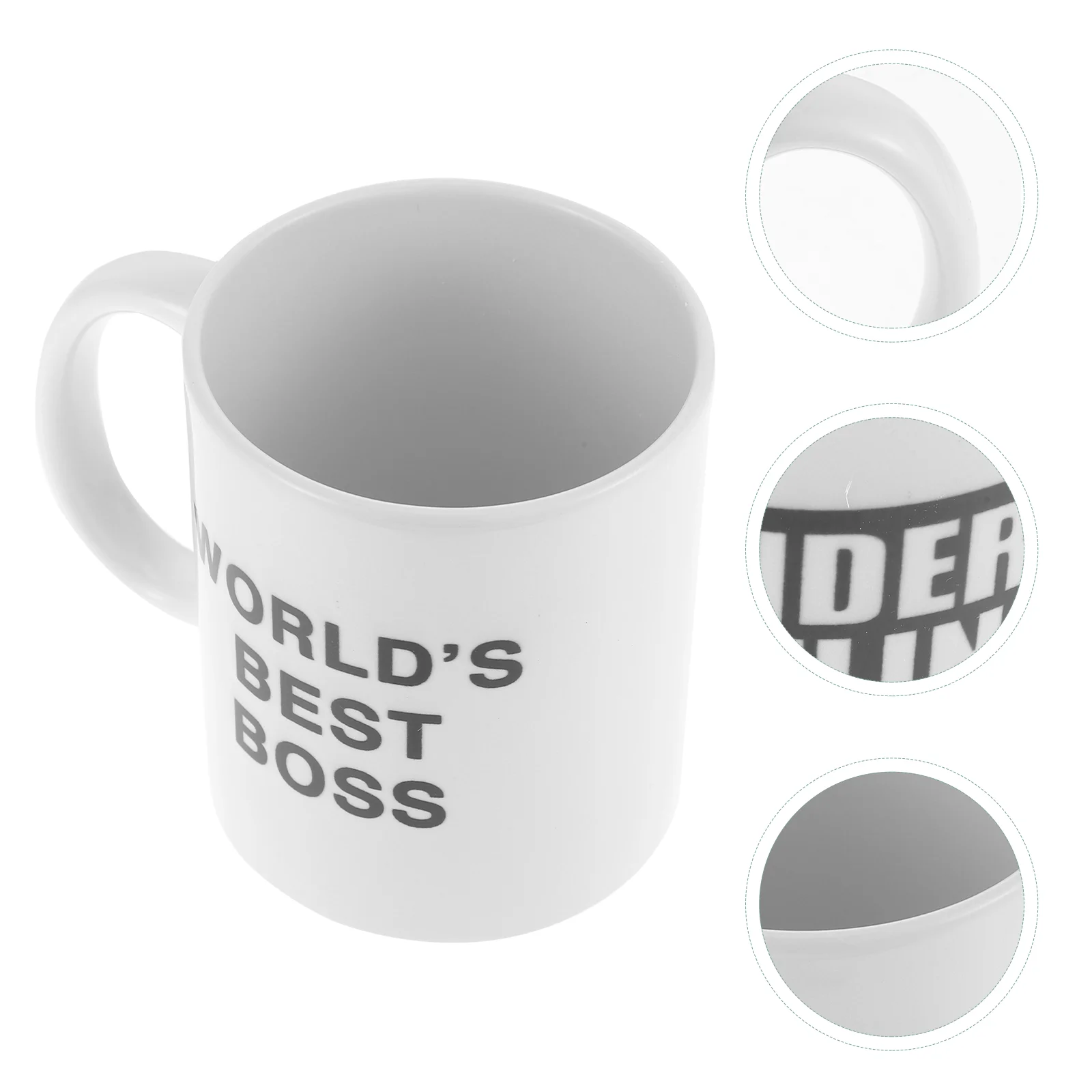 

350 Ml Practical Drink Cup Afternoon Tea Mug Coffee Drinking Worlds Best Boss Milk Ceramics Couple Touch Feeling