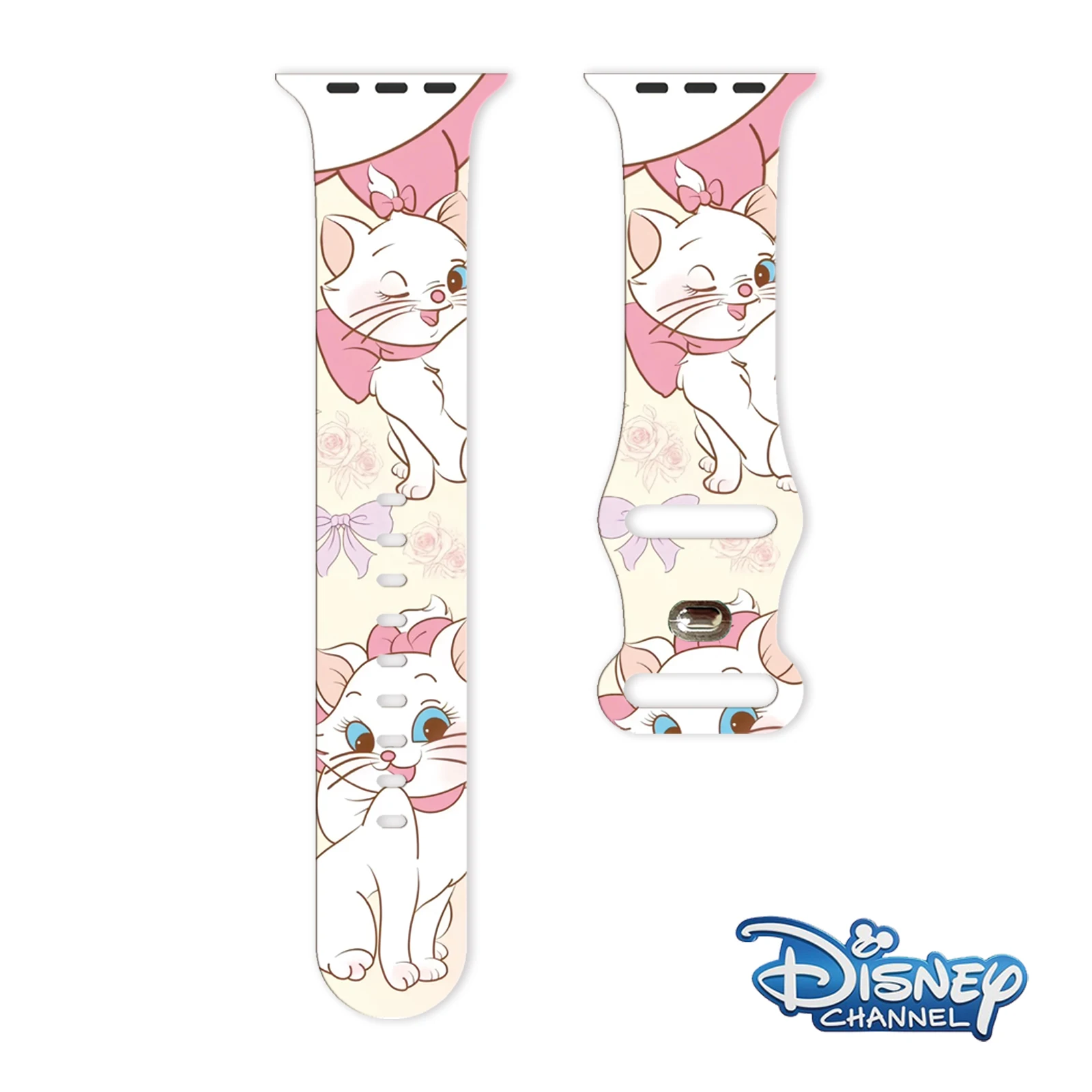 디즈니 마리 고양이 프린트 실리콘 워치 스트랩 이미지