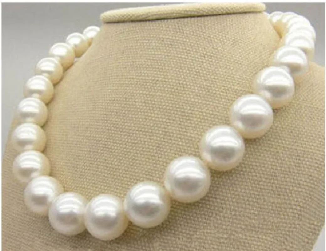 

Elegant Natural 17"12-13mm Genuine White Round Pearl Pendant Necklace for Women Jewelry Wedding Party Gift 925 Sterling Silver