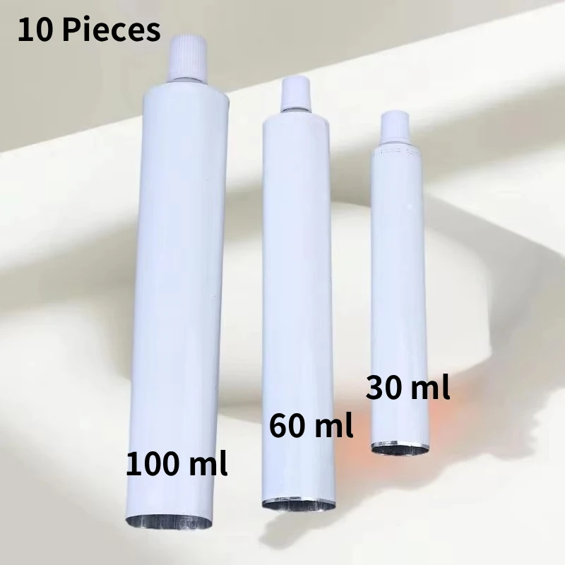 10 Pieces 30 Ml/60 Ml/100 ml Empty Aluminum Paint Tubes for Storing Acrylic Watercolors Gouaches Oils and Making Paint