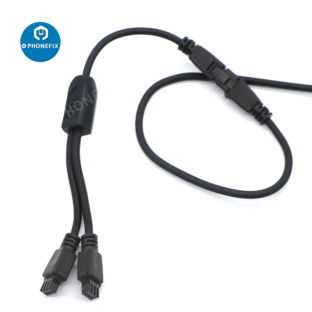 Cable de extensión de fuente de luz 3P SM macho a hembra para dos líneas de conexión de 0,2 m para máquina de inspección Visual, fuente de luz de visión