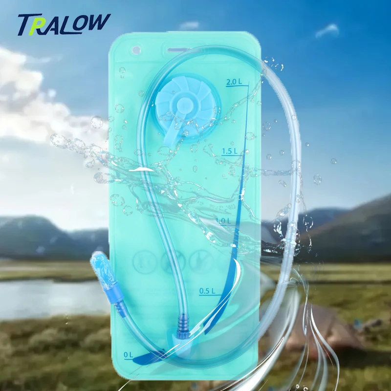 

TRALOW Water Bladder for Hiking Backpack Large Opening Lid Mouthpiece Cap Easy Tube Connection Water Pouch Backpac Camping Trips
