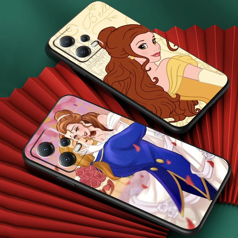 Disney Art Beauty And The Beast For Xiaomi Redmi Note 13 12R 12 12S Turbo 11 11T 11S 10 10S Pro Plus 5G Black Funda Phone Case