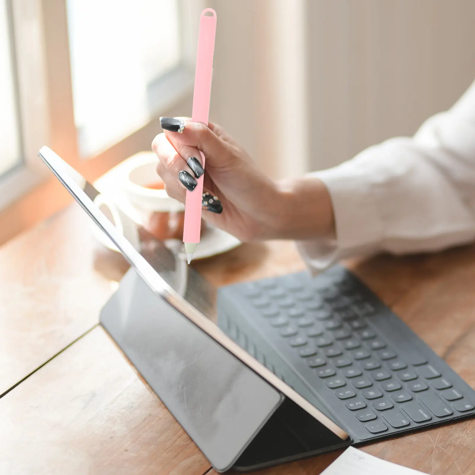 Silicone Protective Case for Pencil 2 Slim Lightweight Shockproof Dustproof Scratch Resistant Rolling Prevention Lid