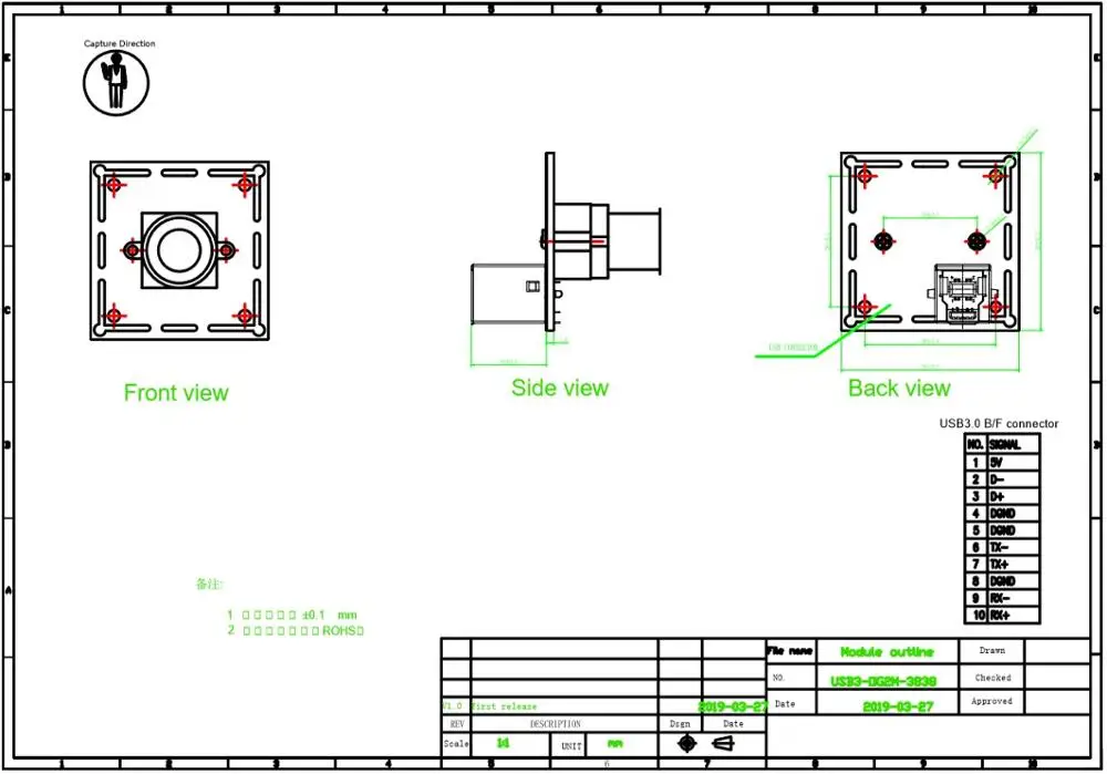 工場カスタマイズ白黒カラーグローバル露出グローバルシャッターカメラモジュールOV9281 OV9782 OV9282 AR0144 USB MIPIカメラモジュール